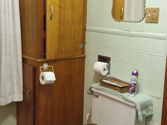 Bathroom - hardwood floors