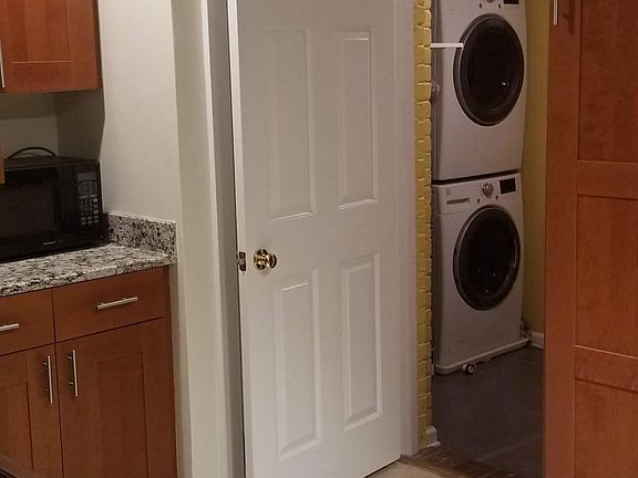 View from kitchen to laundry/utility room