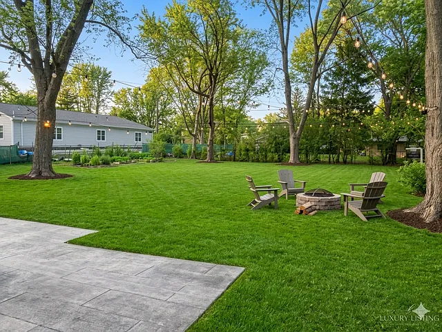 Huge back yard! While it's on a busy road, the backyard is private and spacious.