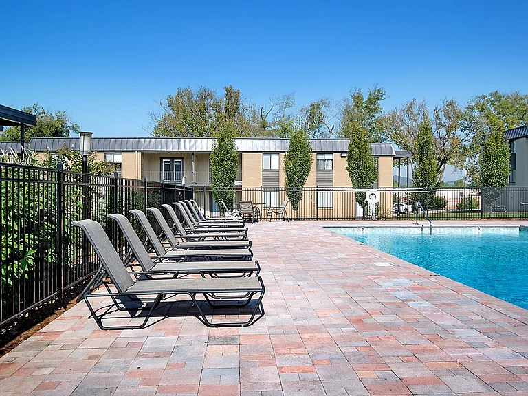Experience resort-style relaxation next to your home with our stunning poolside amenities.