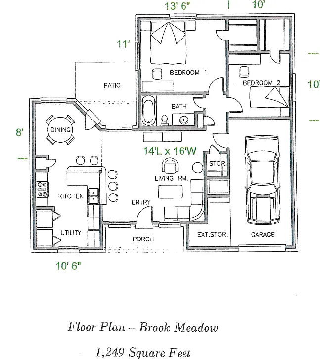 2 bed, 1.0 bath, 1249 sqft, $1,345 — Photo 1