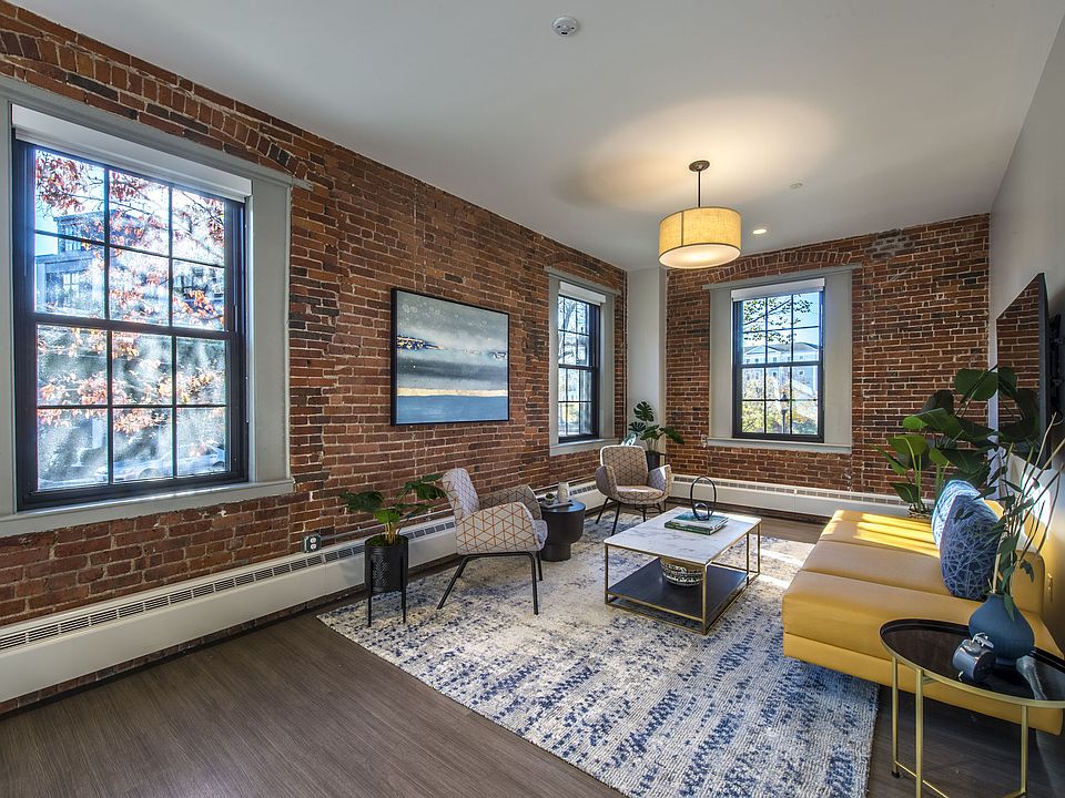 Living Room With Brick Walls