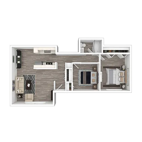Floor plan 2 Bedroom D
