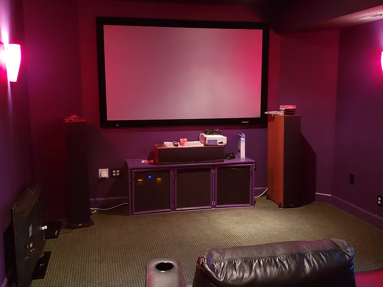 Fully equipped media room.