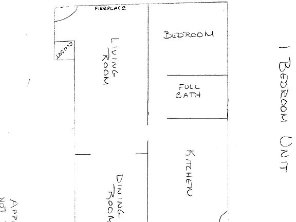 1 bedroom/1 bath floor plan