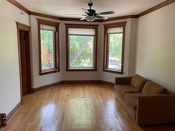 Generous Family Room overlooking Leavitt and Bradley Place.