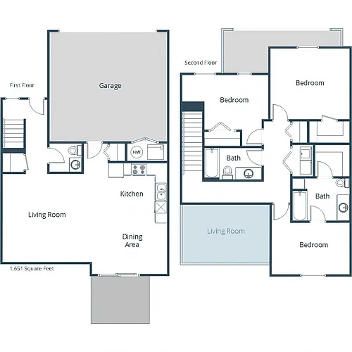 Floor plan Townhome 325B