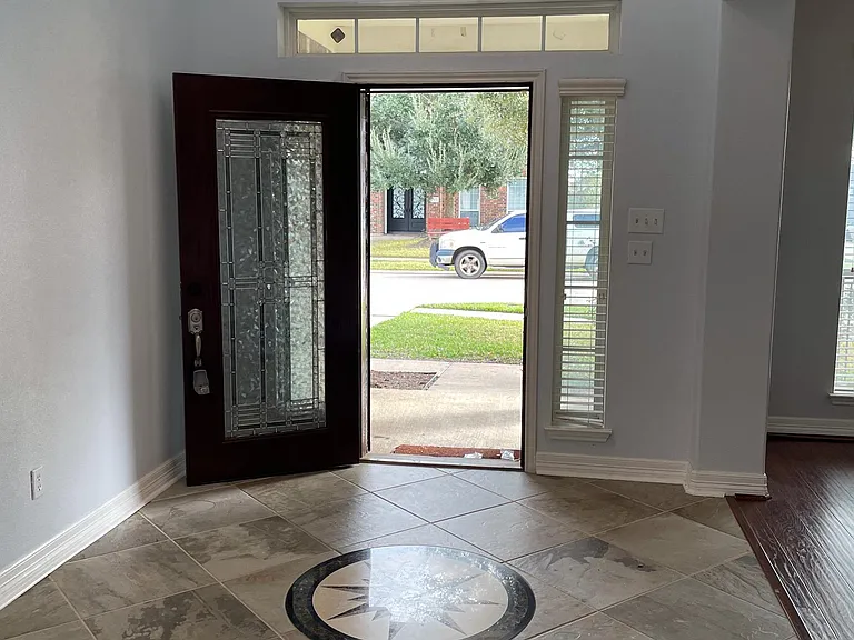 Beautiful entry custom tile