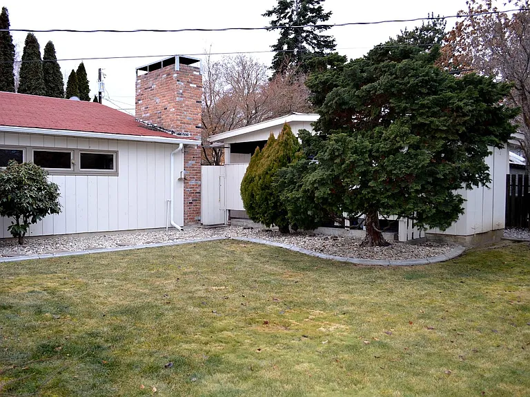 fenced backyard