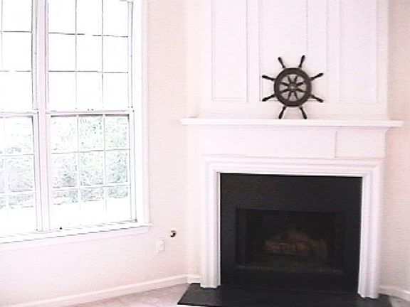 Fireplace- double height ceiling