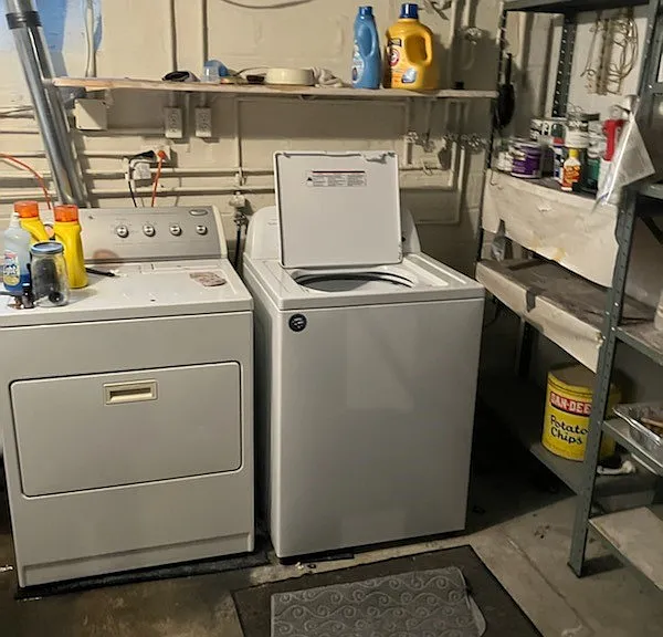 Basement, Non-coin operated washer and dryer just for the down suite