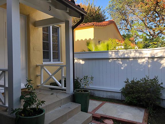 Private patio at Front Entry