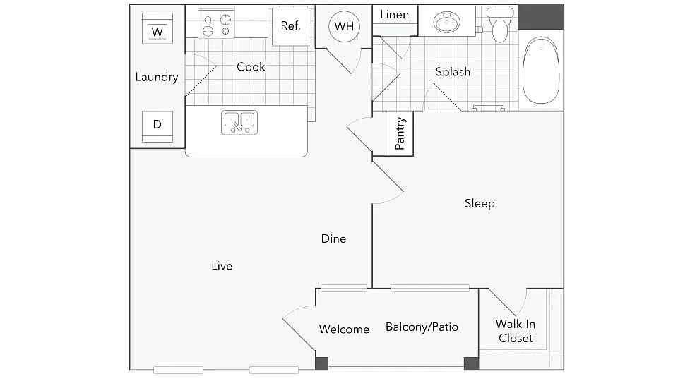 Floor plan Brentwood II - Townhouse A1-L