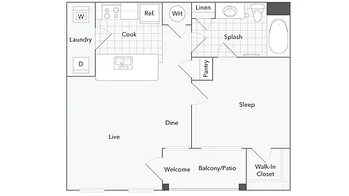 Floor plan Brentwood II - Townhouse A1-L