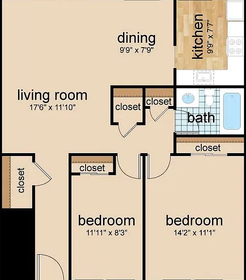 2 Bedroom 2 Bedroom