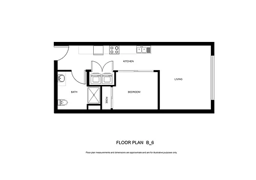 Floor plan Open One Bed