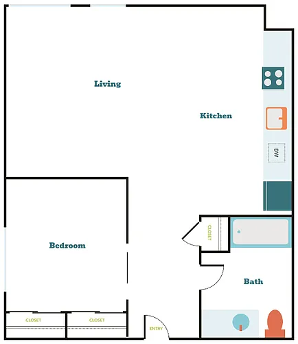 Floor plan 1 Bedroom 1 Bath (o.2)