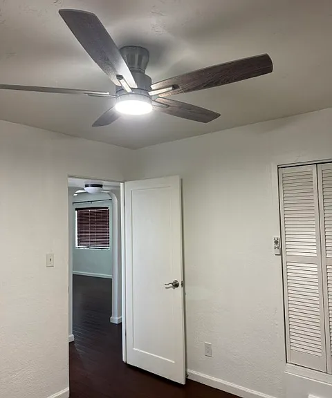 new ceiling fan and curtain rods