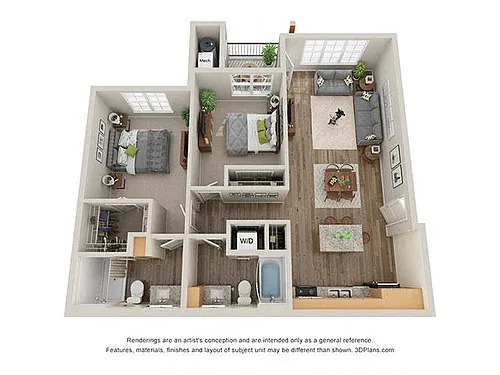 Floor plan Two Bedroom C