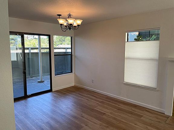 Dining room and sliding glass door to patio