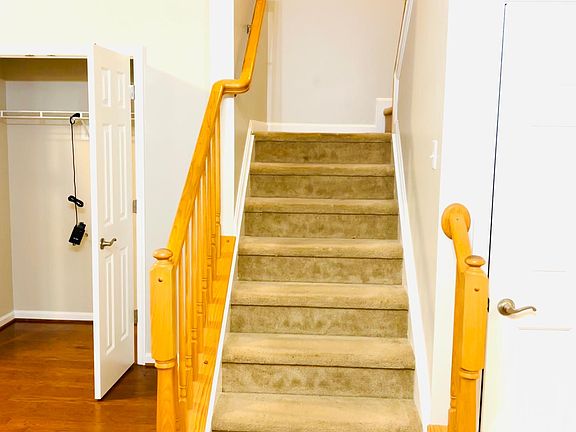 Large closet to the left of the stairs