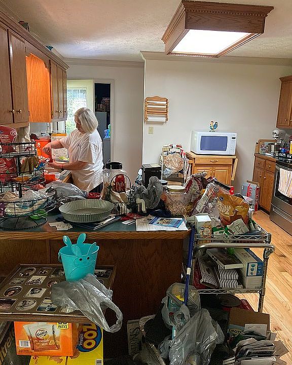 Looking into kitchen