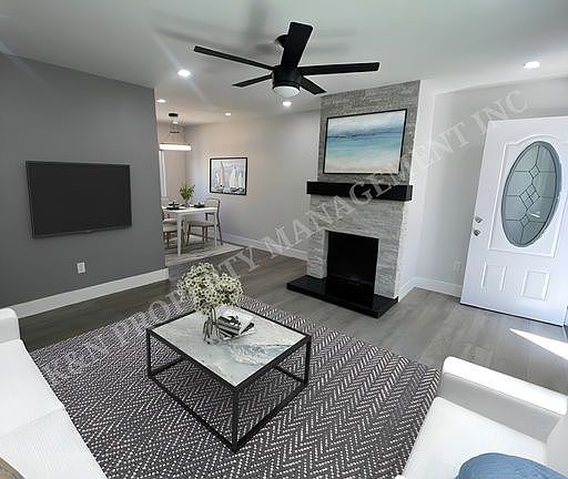 Fireplace in living room