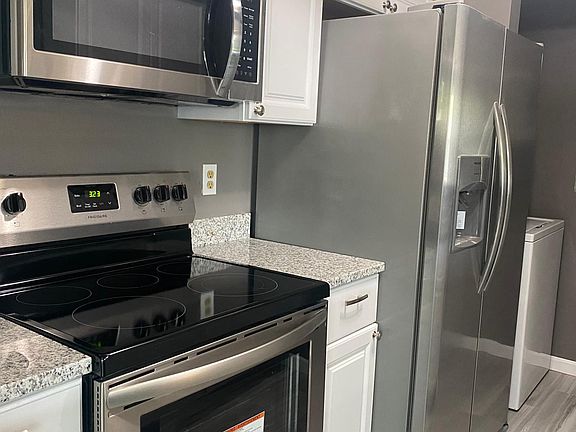 Newly remodeled kitchen with new appliances.