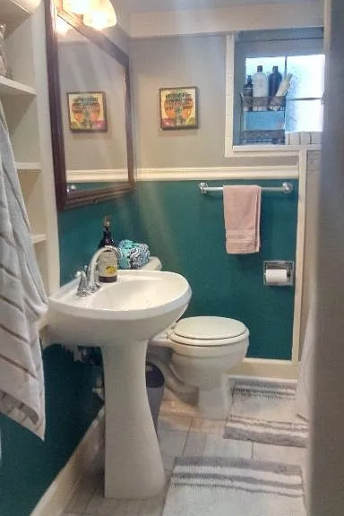 Full bathroom with Marble surround tub