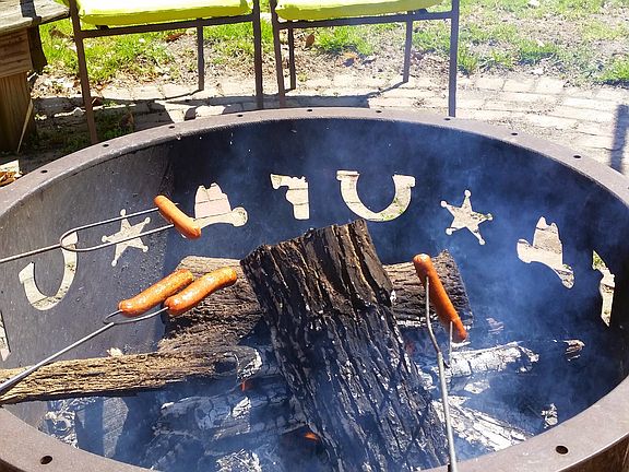 Firepit on patio