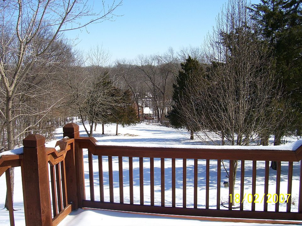 From the deck to the back of the property.