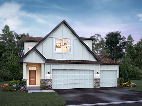 Everett Elevation E, 3-Car, Optional Stone