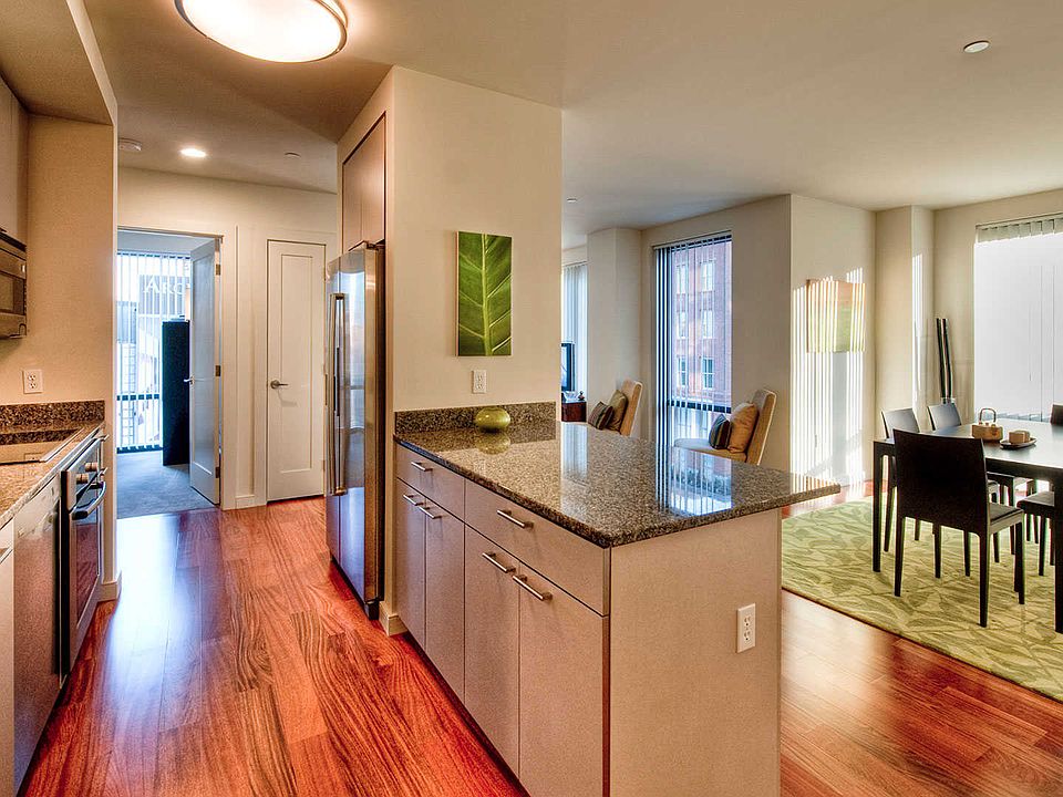 Brazilian Cherry Wood Floor and Floor-to-Ceiling Windows