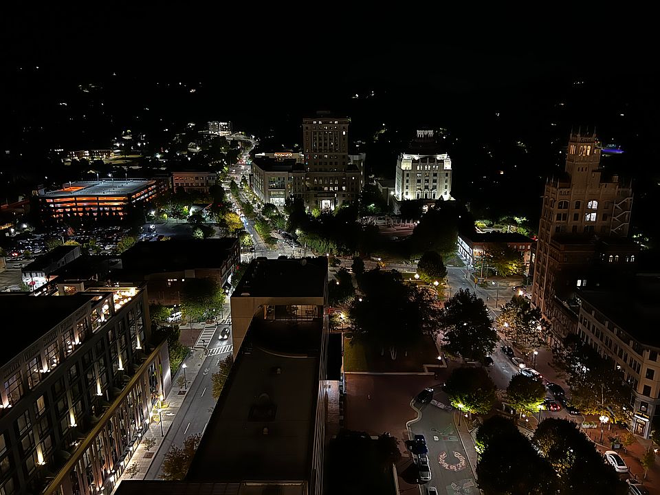 The night view from the living room.