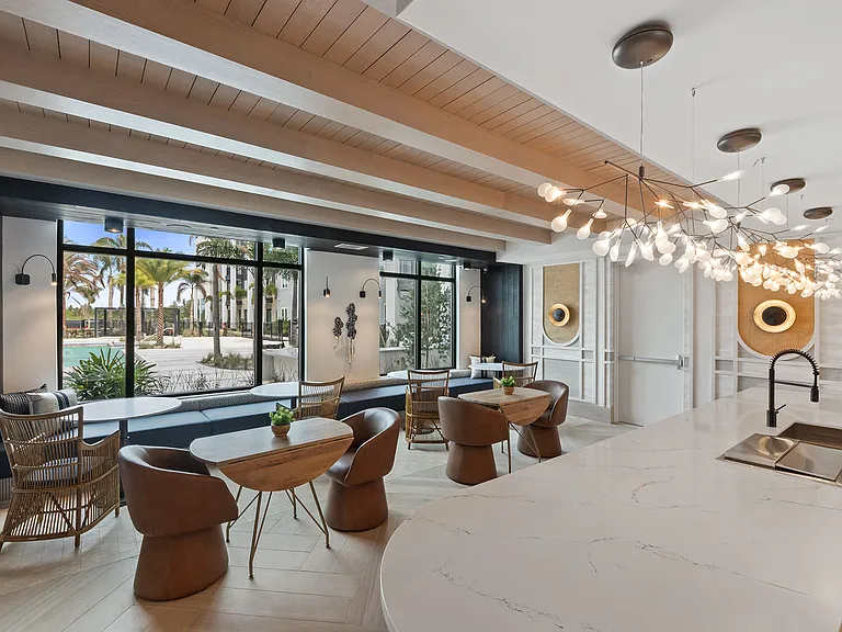 Enjoy light bites and good company as you take in the view from The Club kitchen space