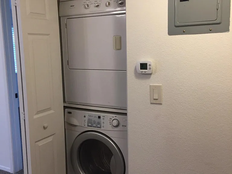 Energy efficient and large washer and dryer in the unit.