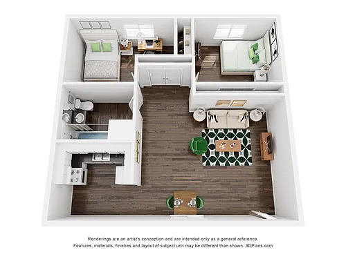 Floor plan Two Bedroom