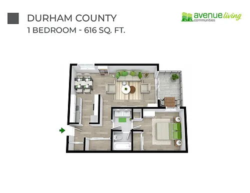 Floor plan - 1 Bedroom