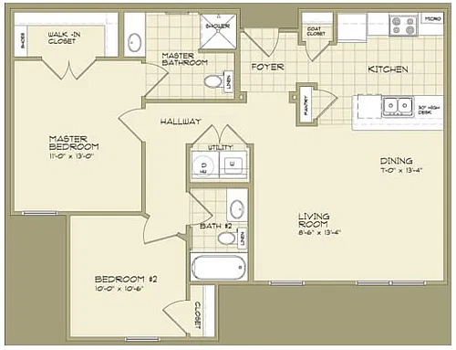 Floor plan 2 Bedroom
