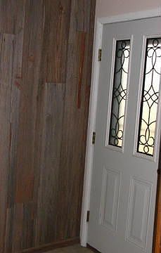 Barn wood in entry way