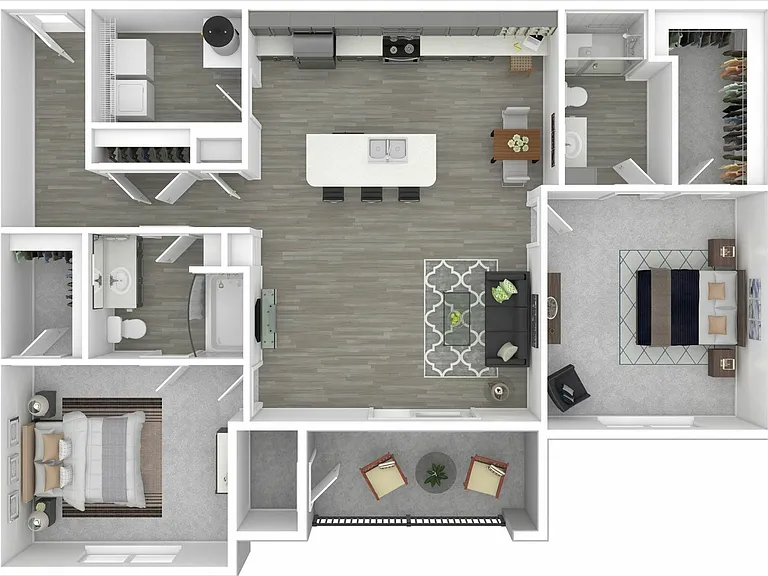 Two Bedrooms | 2 Baths | 1246 sq.ft. Two Bedrooms | 2 Baths | 1246 sq.ft.