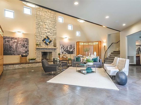 Alternate view of the spacious living room.