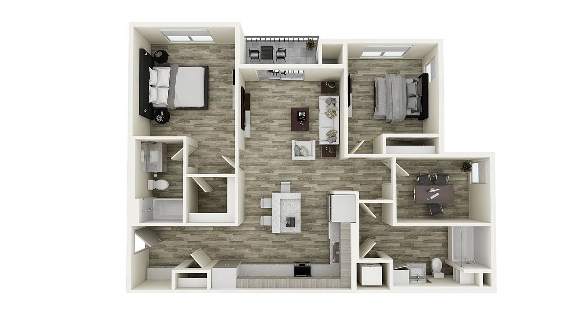 Floor plan B2 With Den