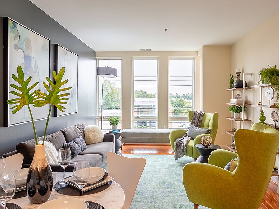 Model apartment living area