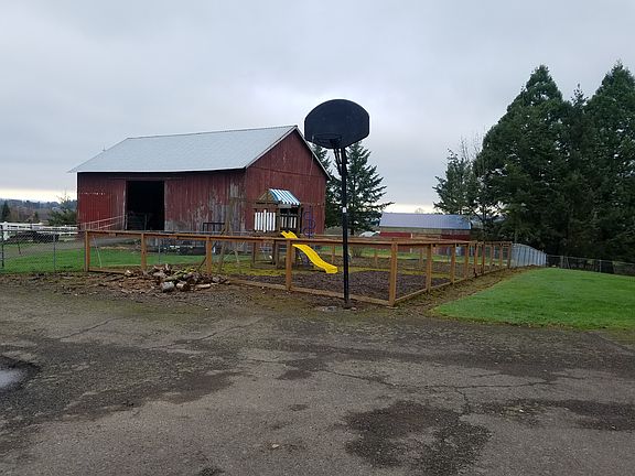 Play area and north barn.