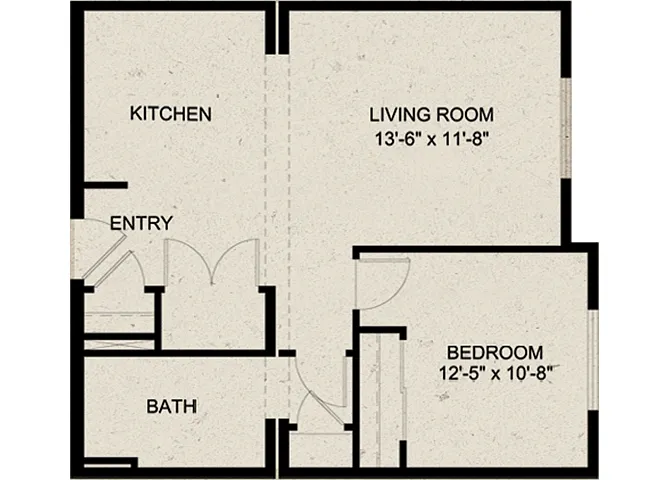 Floor plan ONE BEDROOM