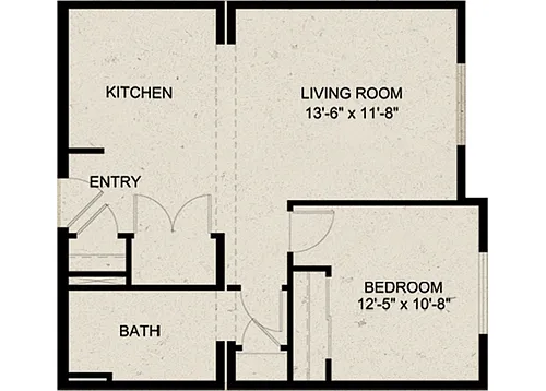 Floor plan ONE BEDROOM