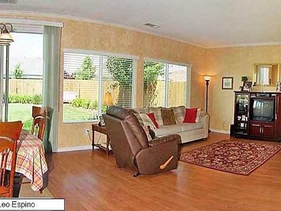 Living room and dining area