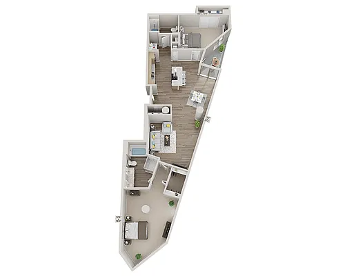 Floor plan Two Bedroom B2Y