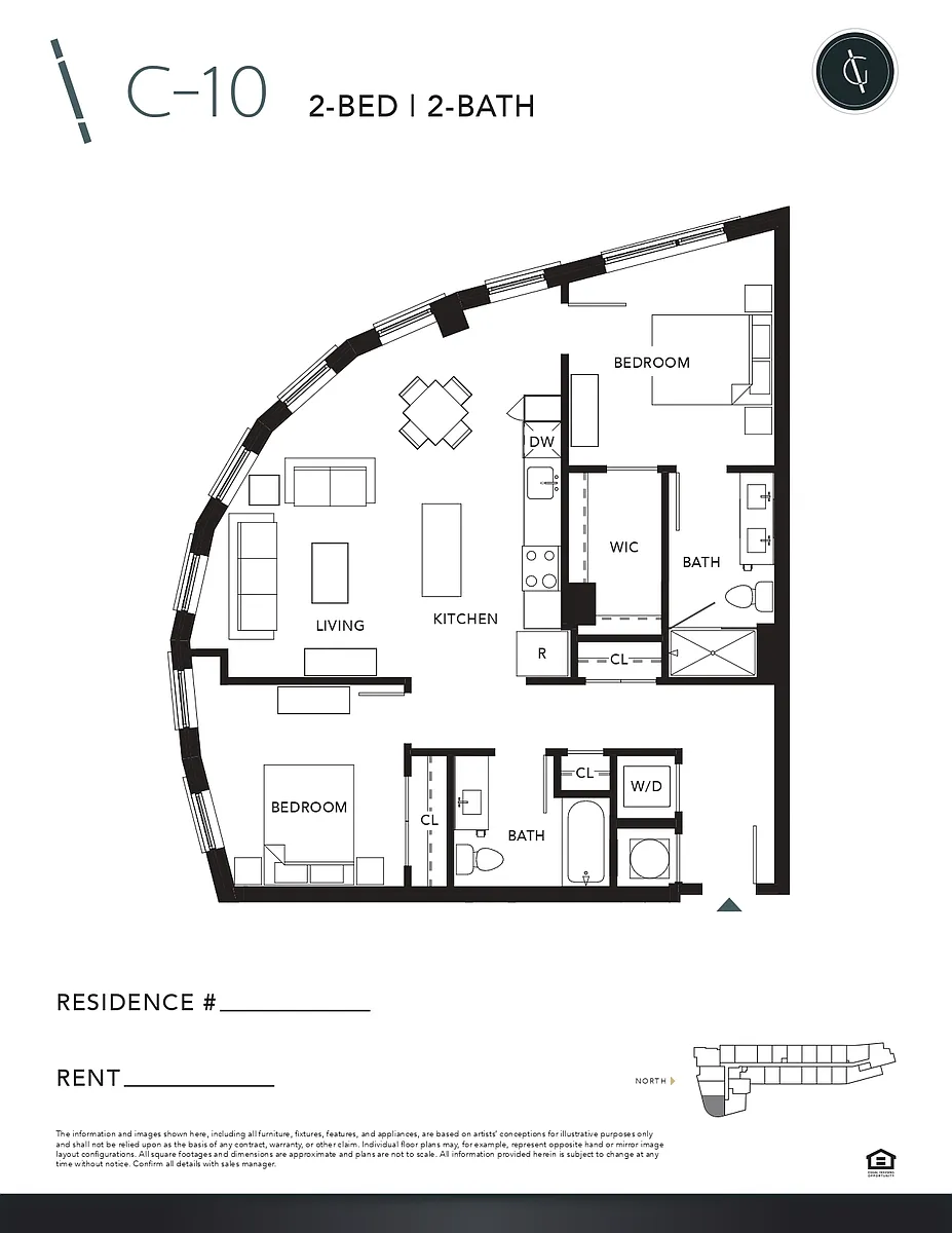 Floor plan Two Bedroom - C10